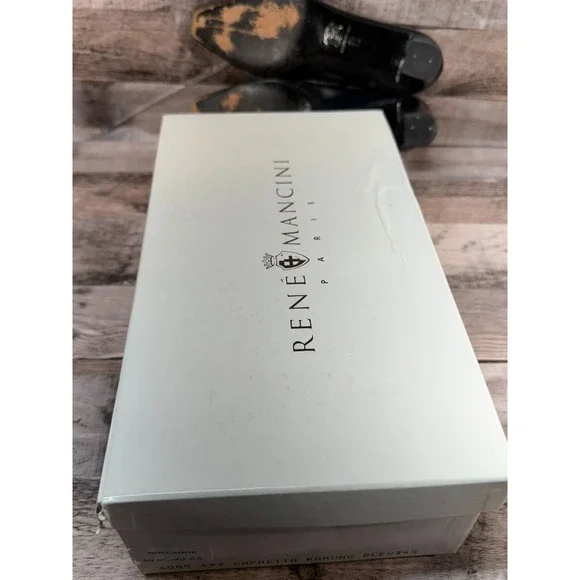 Renee Mancini Paris Capretto Karung Pump Heels Women Shoes Dress Black 34.5 US 4 - Picture 12 of 14